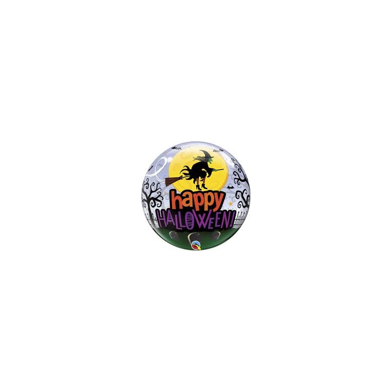 BALLON BUBBLES HAPPY HALLOWEEN SORCIERE 56 CM BALLON BUBBLES HAPPY HALLOWEEN SORCIERE 56 CM