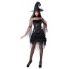 DEGUISEMENT SORCIERE SEXY SUPER LUXE NOIR TAILLE M