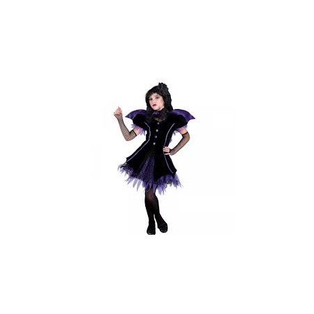 DEGUISEMENT GOTHIQUE CHAUVE SOURIS ROBE TAILLE 10 ANS