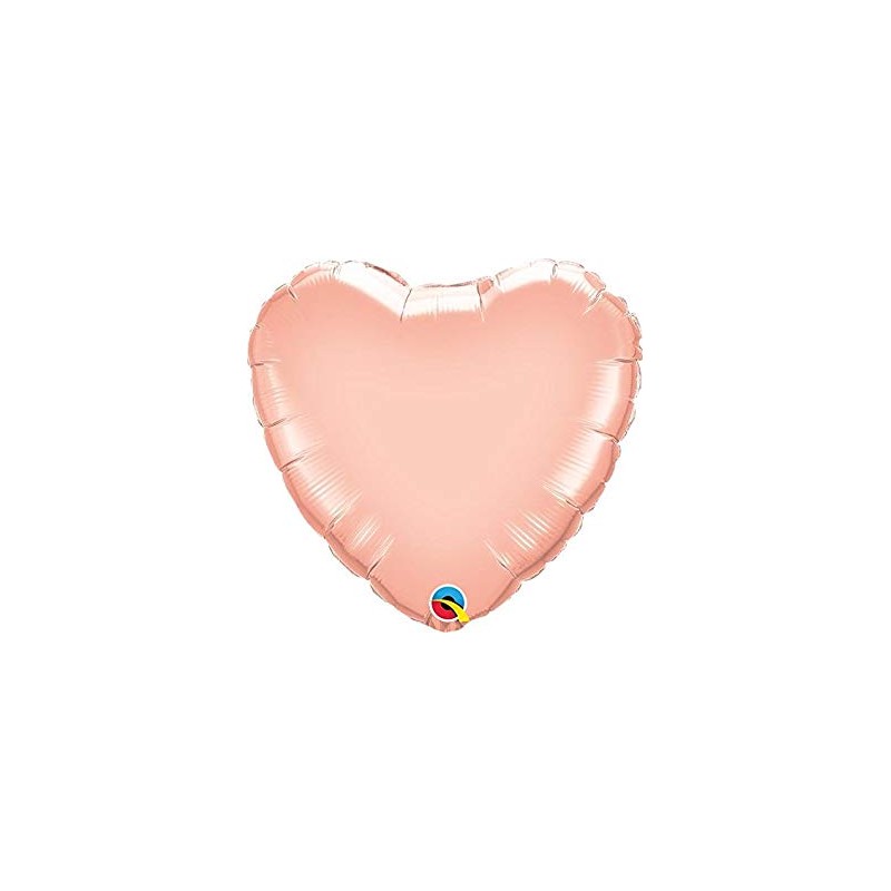 BALLON METALLIQUE COEUR ROSE OR 46CM