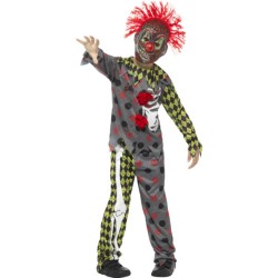 DEGUISEMENT CLOWN TWIST VERT ET GRIS TAILLE 10/12 ANS