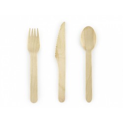 COUVERTS EN BOIS 6 FOURCHETTES 6 COUTEAUX 6 CUILLERES
