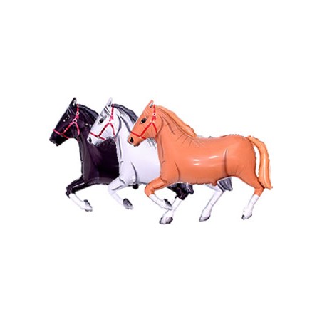BALLON METALLIQUE CHEVAL NOIR 90 CM