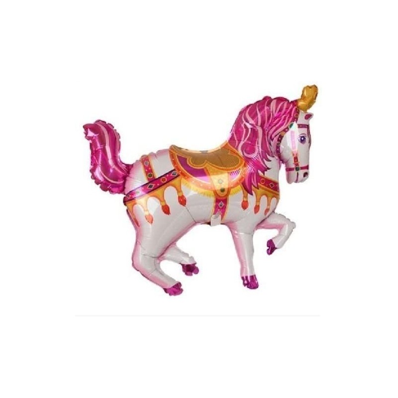 BALLON METALLIQUE CHEVAL DE CIRQUE ROSE BALLON METALLIQUE CHEVAL DE CIRQUE ROSE
