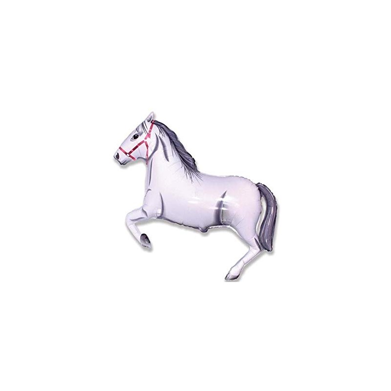BALLON METALLIQUE CHEVAL BLANC 90 CM BALLON METALLIQUE CHEVAL BLANC 90 CM