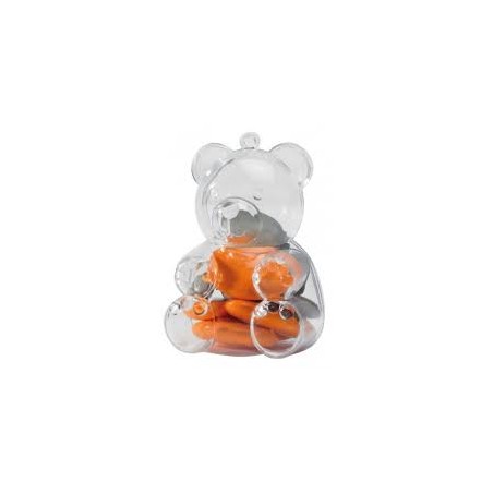 5 BOITES A DRAGEES OURS TRANSPARENTES