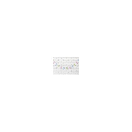 GUIRLANDE PAVILLONS DE 14 CM PASTEL 1,35 M 