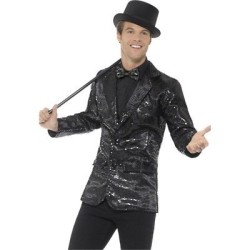 DEGUISEMENT VESTE SEQUIN NOIR TAILLE L