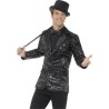 DEGUISEMENT VESTE SEQUIN NOIR TAILLE L