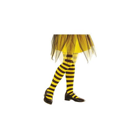 COLLANT ENFANT ABEILLE JAUNE RAYE NOIR TAILLE 7/10 ANS