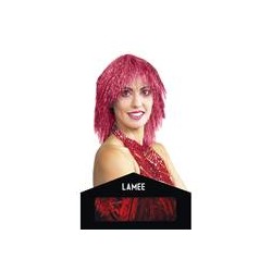 PERRUQUE LAMEE ROUGE 