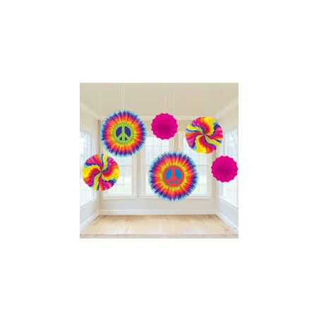 ROSACES DECORATIVES EN PAPIER MULTICOLORES