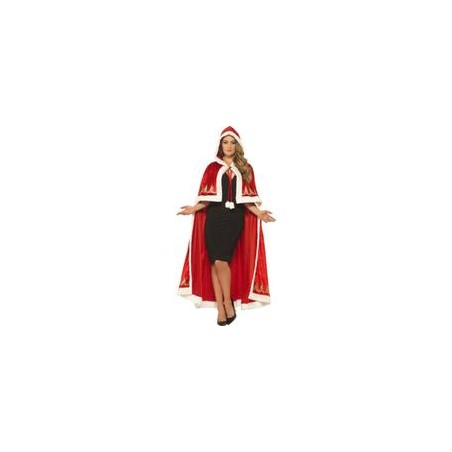 DEGUISEMENT CAPE MERE NOEL LUXE AVEC DORURE 