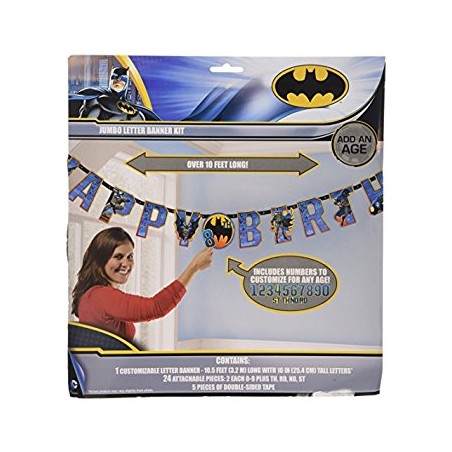 GUIRLANDE HAPPY BIRTHDAY BATMAN  182 CM 