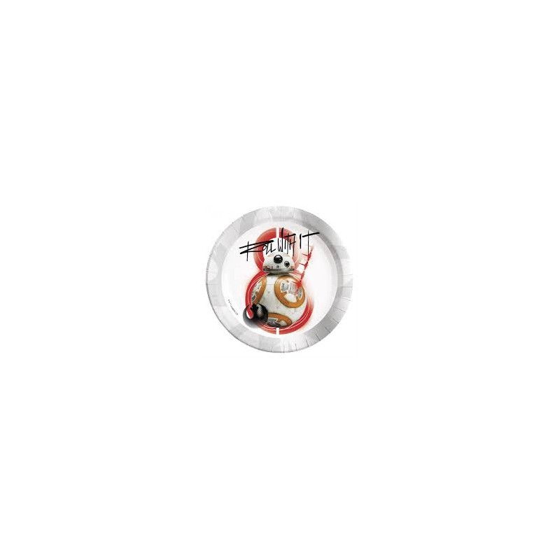 8 ASSIETTES STAR WARS BB8 23CM 8 ASSIETTES STAR WARS BB8 23CM