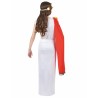 DEGUISEMENT DEESSE ROMAINE ROBE BLANCHE DRAPE ROUGE TAILLE L 10-12 ANS