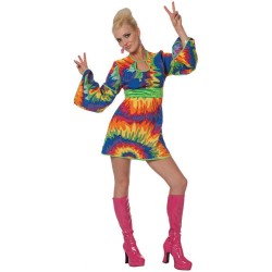 DEGUISEMENT ROBE HIPPY PSYCHADELIQUE TAILLE 40