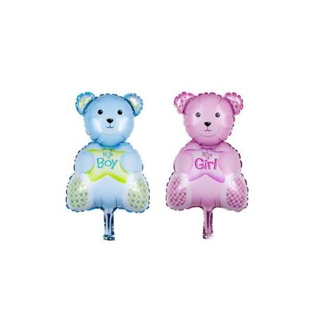 BALLON METALLIQUE AIR OURS ROSE  49 X 64 CM 
