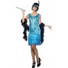 DEGUISEMENT ROBE CHARLESTONE BLEUE TAILLE M