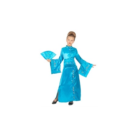 DEGUISEMENT GEISHA BLEUE TAILLE 4/6ANS