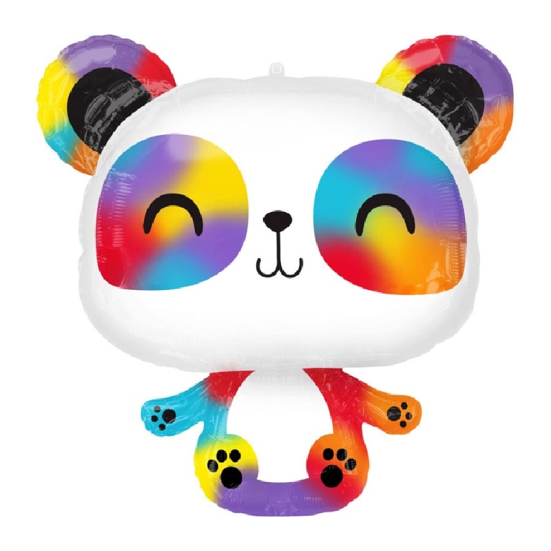 BALLON METALLIQUE PANDA MULTICOLORE 60 CM BALLON METALLIQUE PANDA MULTICOLORE 60 CM