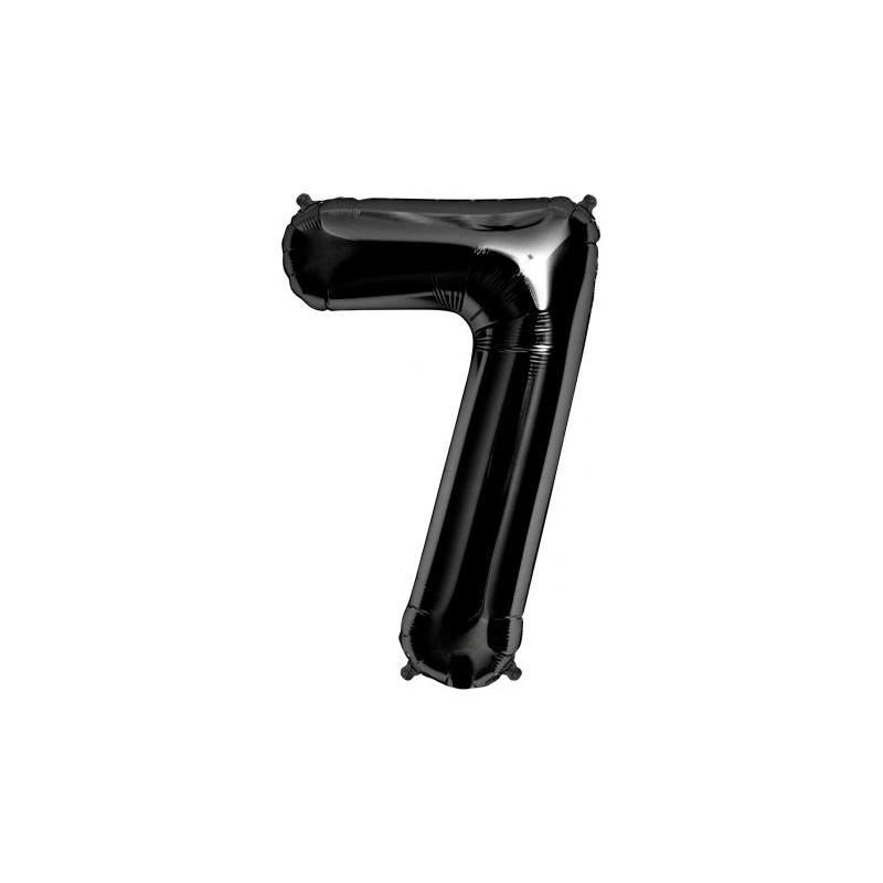 BALLON METALLIQUE CHIFFRE 7 NOIR 86 CM BALLON METALLIQUE CHIFFRE 7 NOIR 86 CM