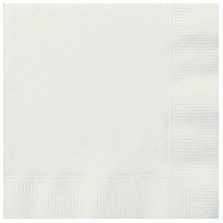 20 SERVIETTES PAPIER 2 PLIS BLANC 33 X 33 CM