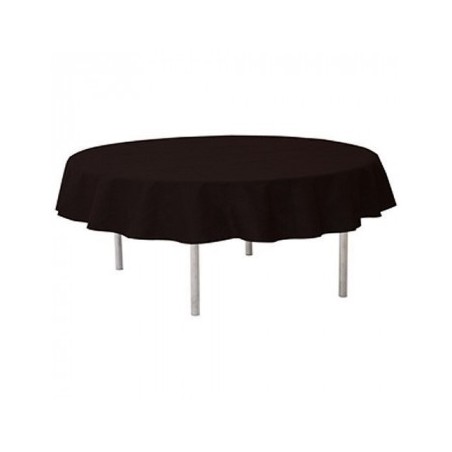 NAPPE TISSU NON TISSE OPAQUE RONDE NOIRE 2,40M