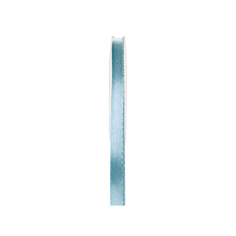 RUBAN SATIN DOUBLE FACE BLEU CIEL 6 MM X 25 M RUBAN SATIN DOUBLE FACE BLEU CIEL 6 MM X 25 M