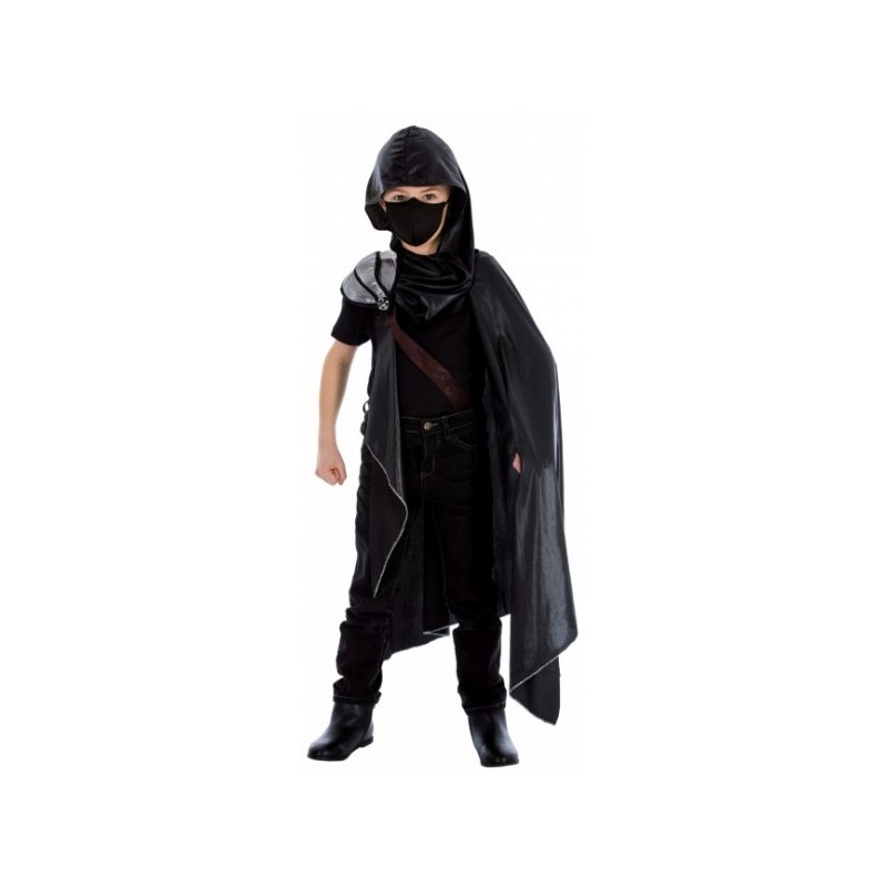DEGUISEMENT NINJA NOIR TAILLE 8 ANS