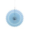 DECORATION EVENTAIL EN PAPIER 40,6 CM BLEU