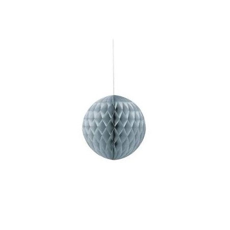 BOULE EN PAPIER ALVEOLE 20,32 CM GRIS