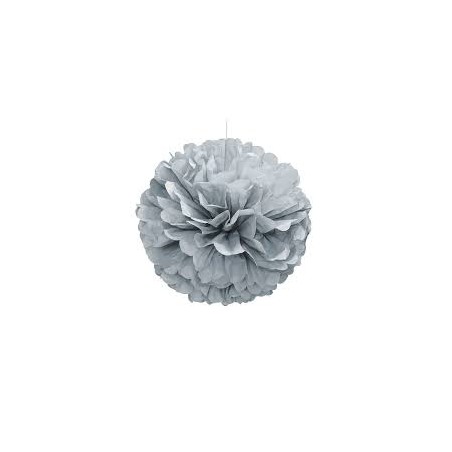 BOULE DECORATIVE EN PAPIER ARGENT 40,64 CM