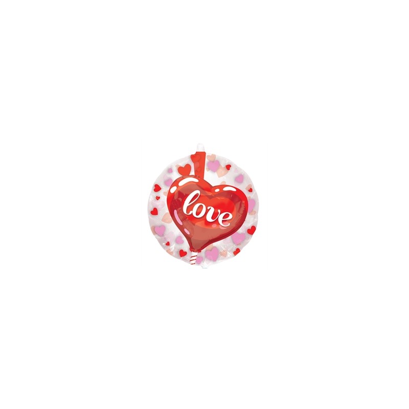 BALLON DANS UN BALLON COEUR ROUGE LOVE 60 CM BALLON DANS UN BALLON COEUR ROUGE LOVE 60 CM