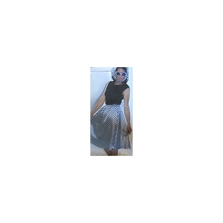 DEGUISEMENT ENSEMBLE 50 S NOIR/BLANC TAILLE 42/44