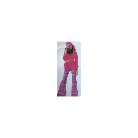 DEGUISEMENT HIPPY ROSE TOP COURT TAILLE 38/40