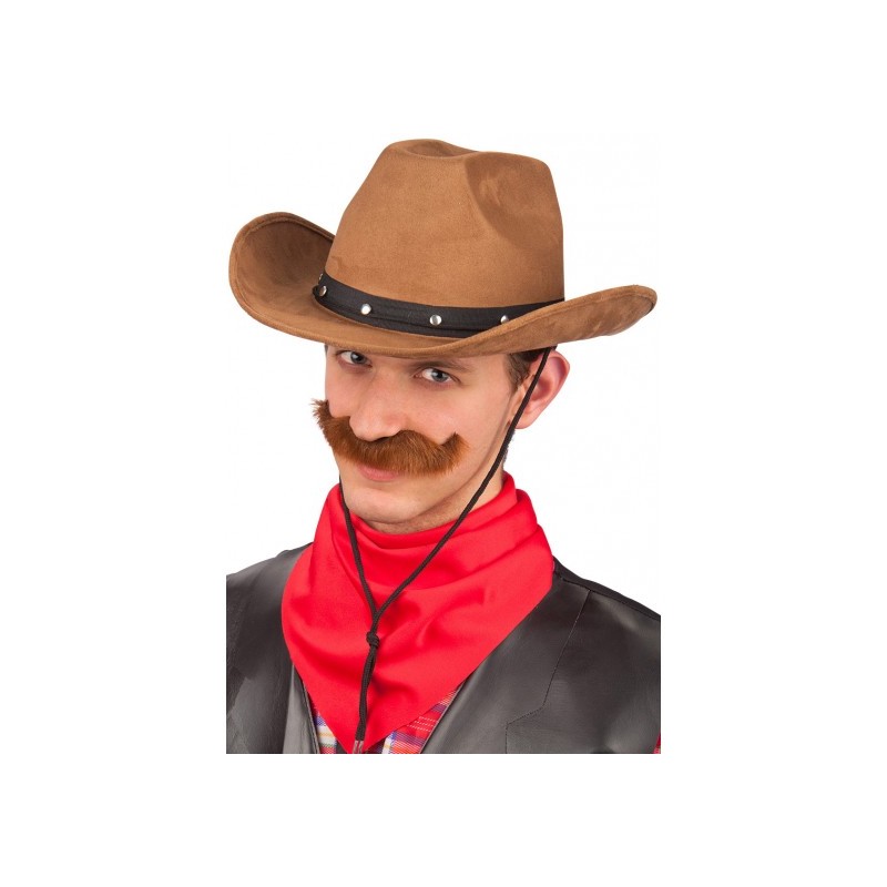 CHAPEAU COW BOY TISSUS ALCANTARA MARRON CHAPEAU COW BOY TISSUS ALCANTARA MARRON