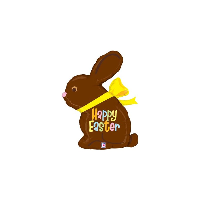 BALLON METALLIQUE LAPIN DE PAQUES CHOCOLAT 99 CM BALLON METALLIQUE LAPIN DE PAQUES CHOCOLAT 99 CM
