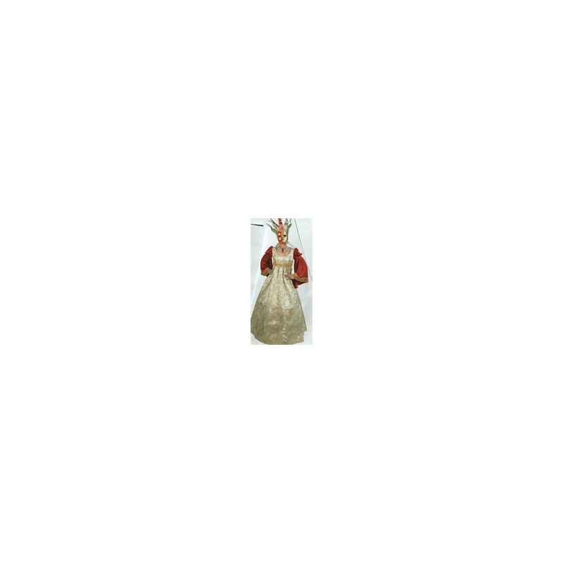 DEGUISEMENT ROBE VENITIENNE ROUGE/OR TAILLE 44/46