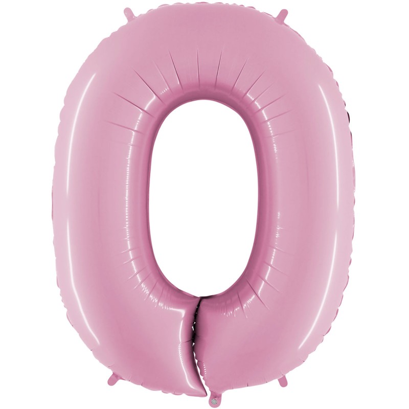 BALLON METALLIQUE CHIFFRE 0 ROSE CLAIR 100 CM BALLON METALLIQUE CHIFFRE 0 ROSE CLAIR 100 CM