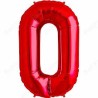 BALLON METALLIQUE CHIFFRE 0 ROUGE 100 CM