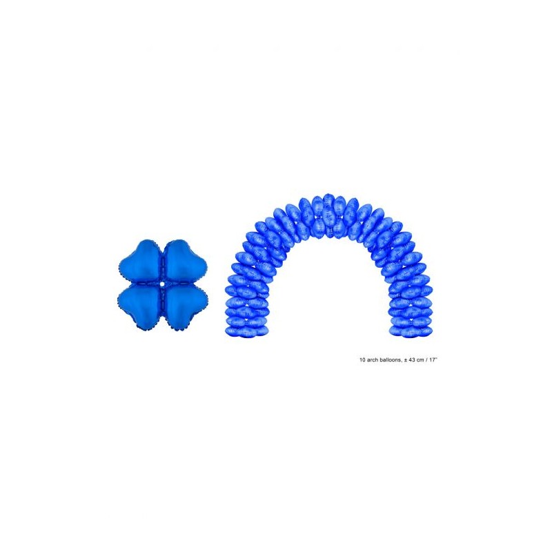 10 BALLONS MYLAR POUR ARCHE FORME 4 COEURS COLLES 42,5 X 42,5 CM BLEU 10 BALLONS MYLAR POUR ARCHE FORME 4 COEURS COLLES 42,5 X 42,5 CM BLEU