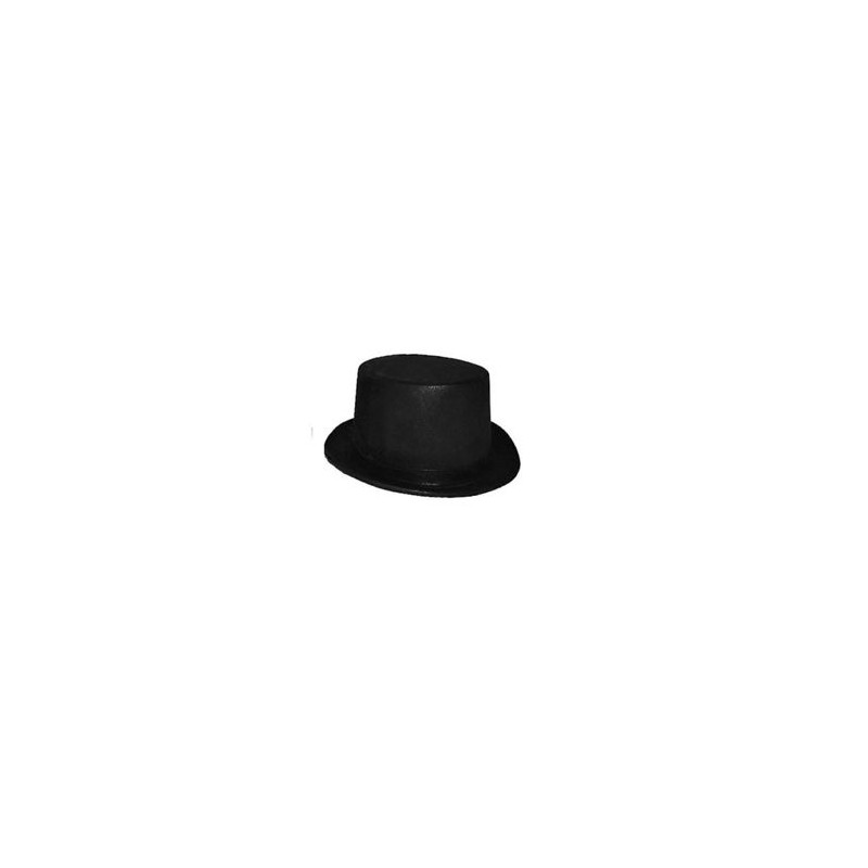 CHAPEAU HAUT DE FORME VELOUR NOIR