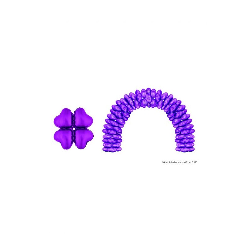 10 BALLONS METALLIQUE POUR ARCHE FORME 4 COEURS COLLES 42,5 X 42,5 CM VIOLET 10 BALLONS METALLIQUE POUR ARCHE FORME 4 COEURS COLLES 42,5 X 42,5 CM VIOLET