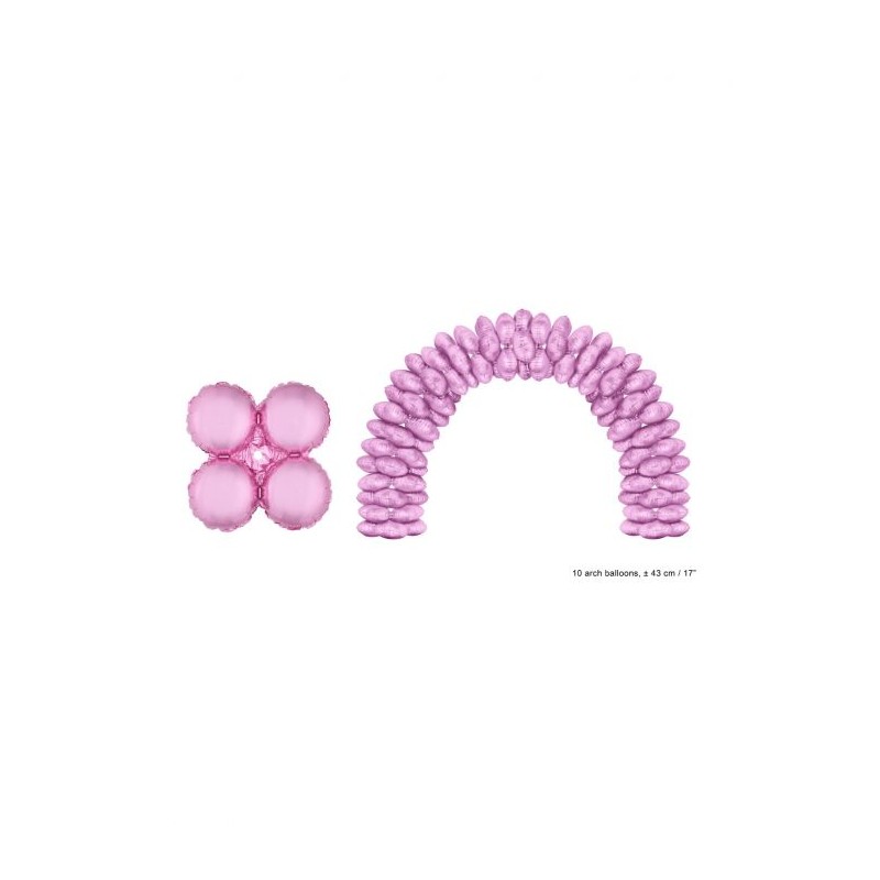 10 BALLONS MYLAR POUR ARCHE FORME 4 RONDS COLLES 42,5 X 42,5 CM ROSE CLAIR 10 BALLONS MYLAR POUR ARCHE FORME 4 RONDS COLLES 42,5 X 42,5 CM ROSE CLAIR