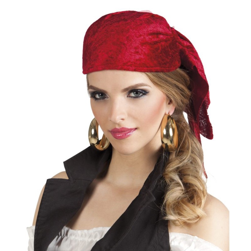 CHAPEAU BANDANA ROUGE TYPE PIRATE TAILLE ADULTE CHAPEAU BANDANA ROUGE TYPE PIRATE TAILLE ADULTE