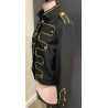 DEGUISEMENT VESTE CIRQUE DOMPTEUR OU STAR DES ANNES 80 NOIR ET OR TAILLE L