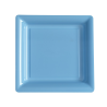 12 ASSIETTES CARREES BLEU PASTEL 23,5 CM