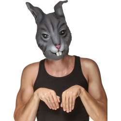 MASQUE LATEX LAPIN OU LIEVRE GRIS