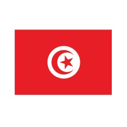DRAPEAU TISSUS TUNISIE 90 X 150 CM